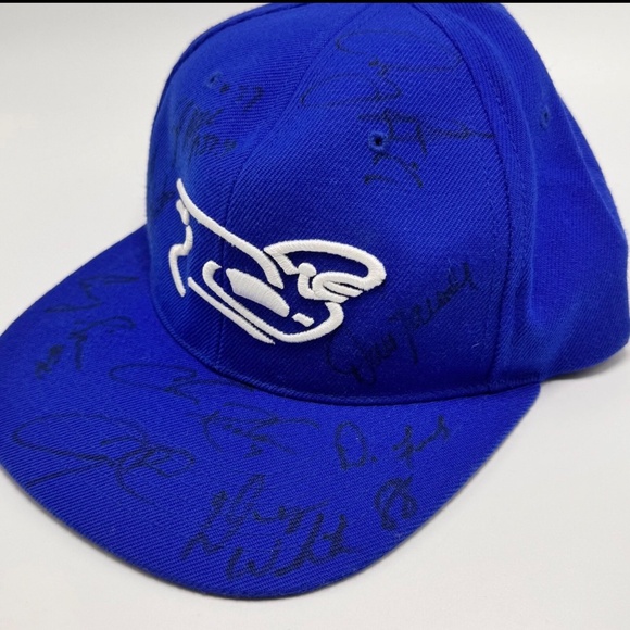 NFL Players Association Signed Blue w White Adjustable Strapback Players Inc Hat - Picture 5 of 16